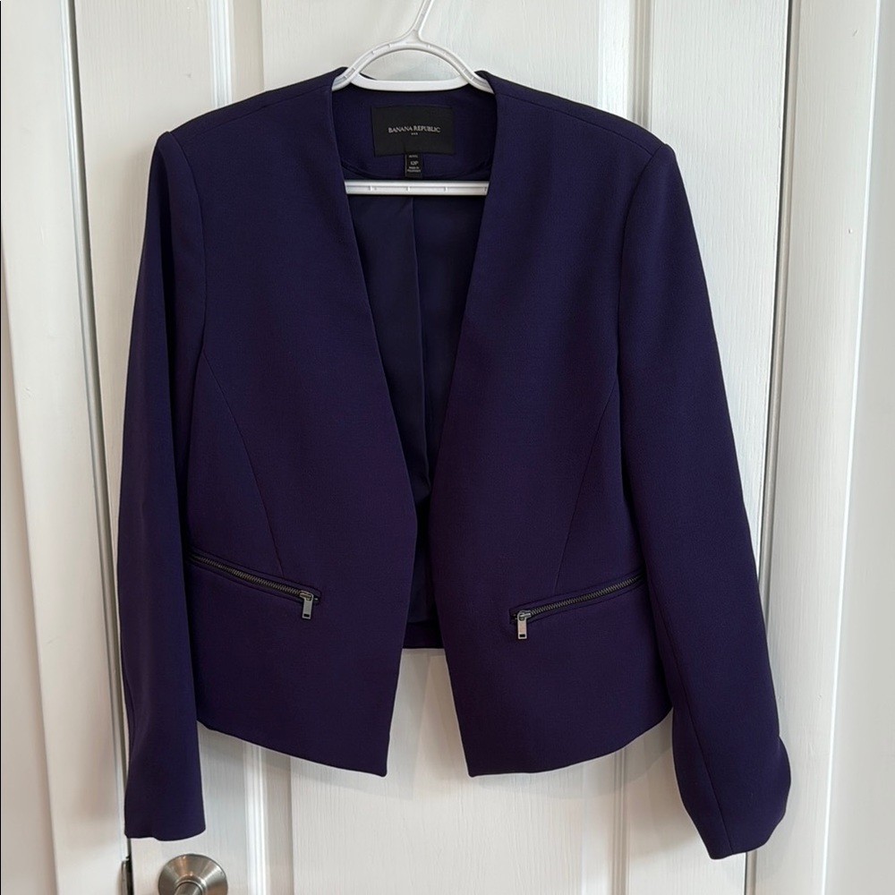 Banana Republic Factory Purple Women's Jacket Blazer